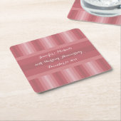 結婚周年記念パーティーブライダルシャワーほこりっぽいバラ スクエアペーパーコースター (アングル)