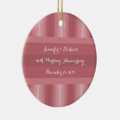 結婚周年記念パーティーブライダルシャワーほこりっぽいバラ セラミックオーナメント (右)