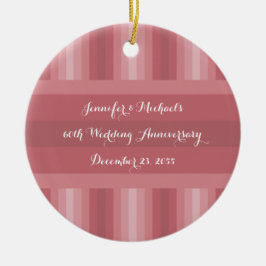 結婚周年記念パーティーブライダルシャワーほこりっぽいバラ セラミックオーナメント