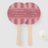 結婚周年記念パーティーブライダルシャワーほこりっぽいバラ ハンドファン (正面&裏面)