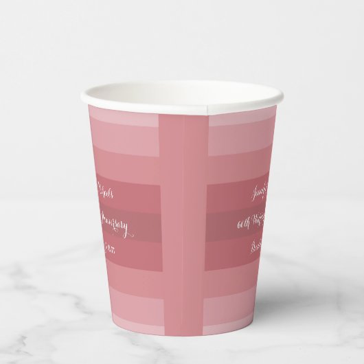 結婚周年記念パーティーブライダルシャワーほこりっぽいバラ 紙コップ (右)