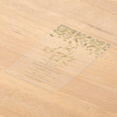 結婚周年記念パーティー アクリル招待状 (レイダウン)