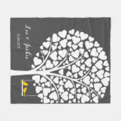 結婚周年記念フリースブランケットパーソナライズされた フリースブランケット (正面(横))