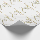 結婚周年記念モノグラムZギフトラッピング紙 ラッピングペーパー (角)