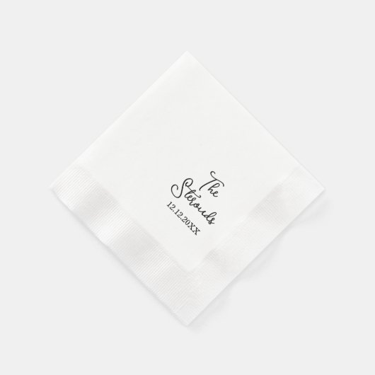 結婚周年記念婚約パーティ 縁ありカクテルナプキン (角)