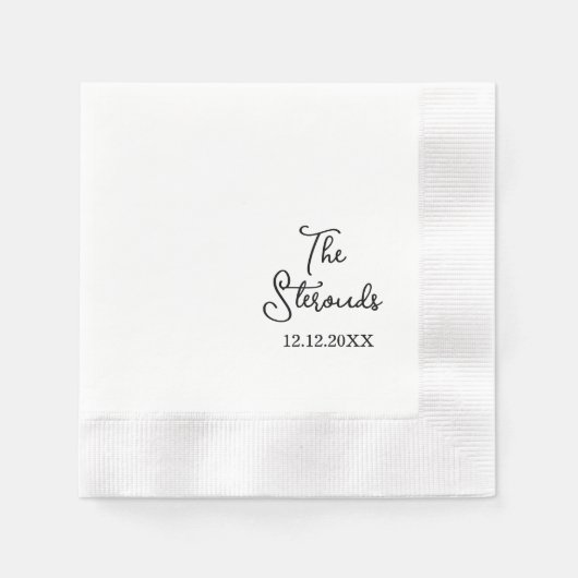 結婚周年記念婚約パーティ 縁ありカクテルナプキン (正面)