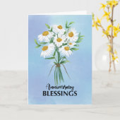 結婚周年記念恵みブーケデイジー カード (黄色い花)