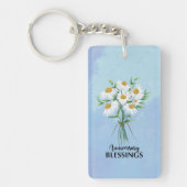 結婚周年記念恵みブーケデイジー キーホルダー (正面)