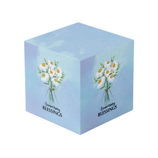 結婚周年記念恵みブーケデイジー フォトキューブ (裏面アングル)
