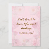 結婚周年記念招待状 招待状 (裏面)