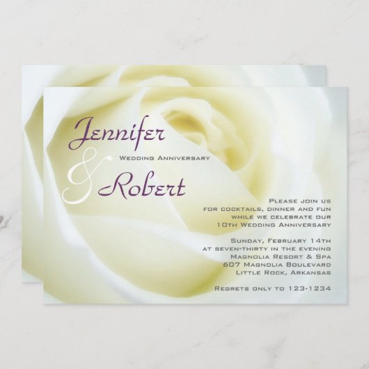 結婚周年記念招待状 招待状 (正面/裏面)