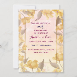 結婚周年記念招待状 招待状