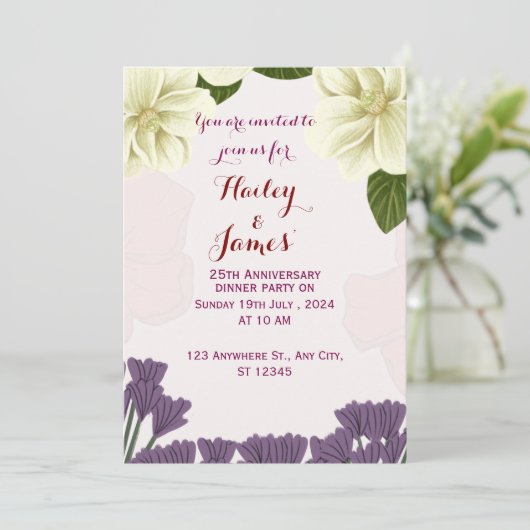 結婚周年記念招待状 招待状 (スタンド正面)