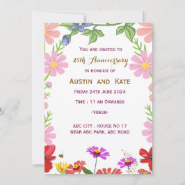 結婚周年記念招待状 招待状