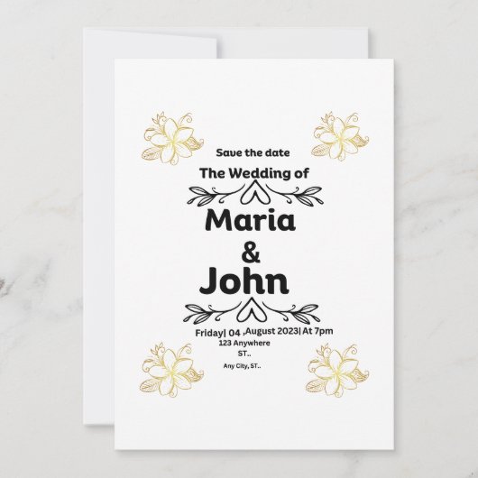 「結婚周年記念招待状」 招待状 (正面)