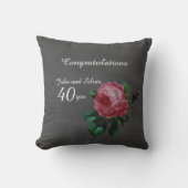 結婚周年記念金パーソナライズされた板 クッション (正面)