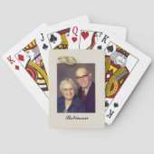 結婚周年記念 – ゴールデンパーソナライズされた トランプ (裏面)