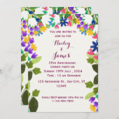 結婚周年記念 招待状 (正面/裏面)