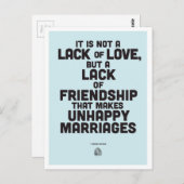 結婚哲学引用文 ポストカード (正面/裏面)