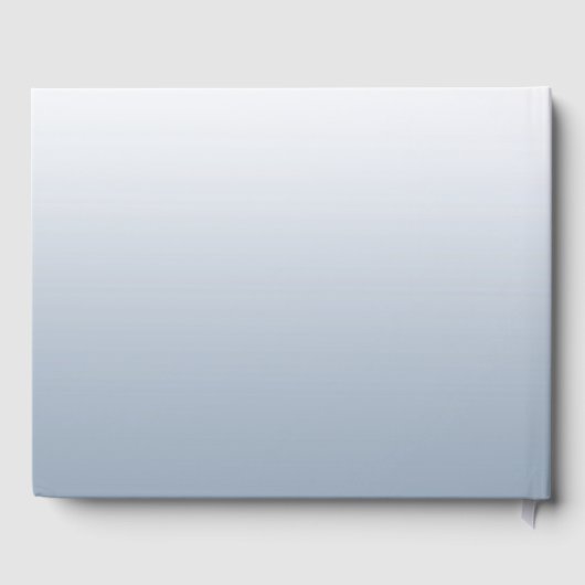 結婚埃の多い青い銀幾何学フローラ ゲストブック (裏面)