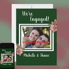 結婚報告の写真付きアナウンスメント 招待状