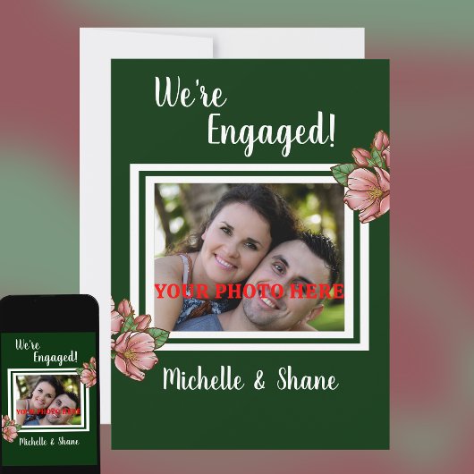 結婚報告の写真付きアナウンスメント 招待状