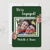 結婚報告の写真付きアナウンスメント 招待状 (正面)