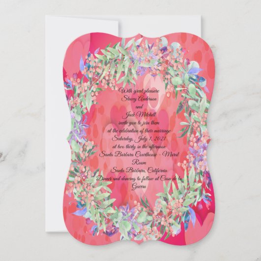 結婚報告はがき 案内状 (正面)