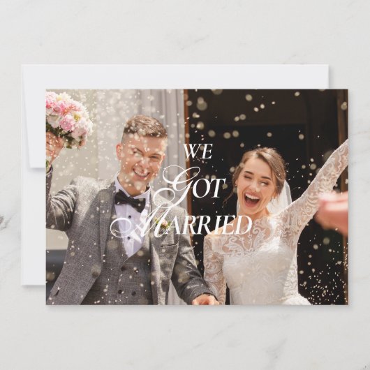 結婚報告はがき 案内状 (正面)