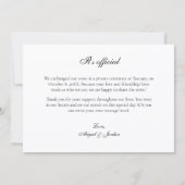 結婚報告はがき 案内状 (裏面)