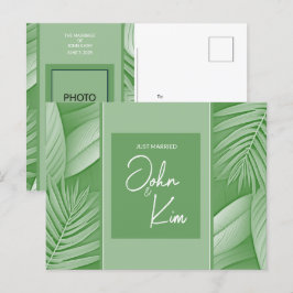 結婚報告QRコード写真ポストカード 案内ポストカード