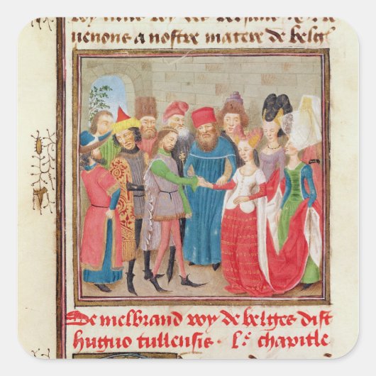 結婚場面 スクエアシール (正面)