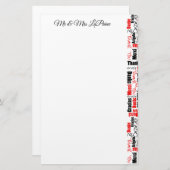 結婚多言語Thank Youタイポグラフィコラージュ 便箋 (正面/裏面)