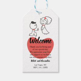 結婚夫婦の結婚歓迎 ギフトタグ