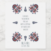 結婚夫婦結婚賛美婚約 ワインラベル (シングルラベル)