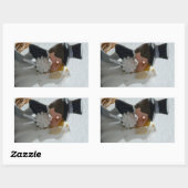 結婚姿 長方形シール (シート)