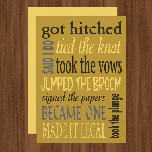 結婚婉曲おもしろい結婚披露宴招待状 招待状