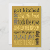 結婚婉曲おもしろい結婚披露宴招待状 招待状 (正面)