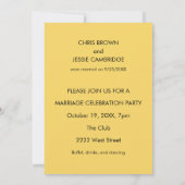 結婚婉曲おもしろい結婚披露宴招待状 招待状 (裏面)