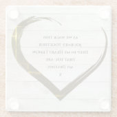 結婚婚約素朴ハート引用文 ガラスコースター (裏面)