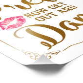 結婚婦人用浴室おもしろいカスタム金ゴールド フォトプリント            (角)