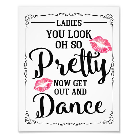 結婚婦人用浴室おもしろい標識 フォトプリント            (正面)