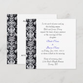 結婚嫁の両親の招待。 招待状 (正面/裏面)