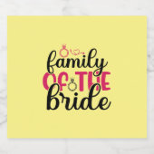 結婚嫁の家族 ビールラベル (シングルラベル)