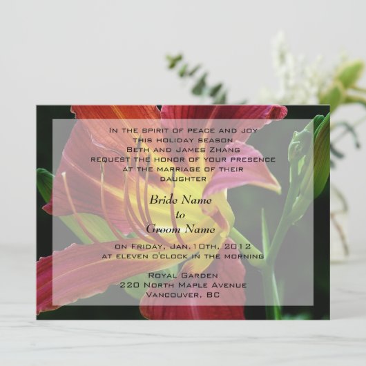 結婚嫁の親御 招待状 (スタンド正面)