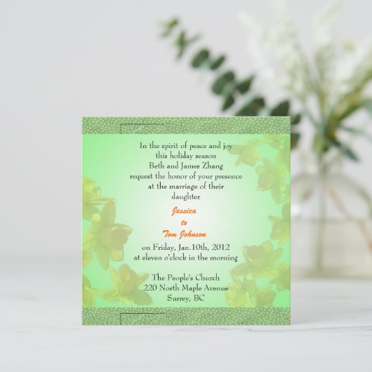 結婚嫁の親御 招待状 (スタンド正面)