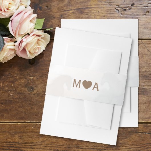 結婚対モノグラム招待状用帯 招待状ベリーバンド