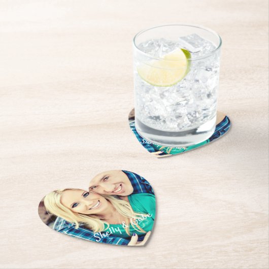 結婚対婚約した対カスタムパーソナライズされた ペーパーコースター (インサイチュ)