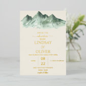 結婚山 箔招待状 (立ち正面)