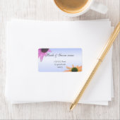 結婚差出人住所デイジー花 ラベル (インサイチュ)